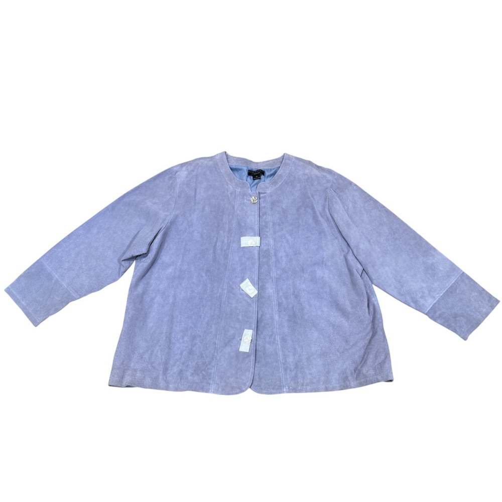 NWT David Dart Lilac Purple Genuine Suede Leather Jacket 3X‎ Spring Transitional
